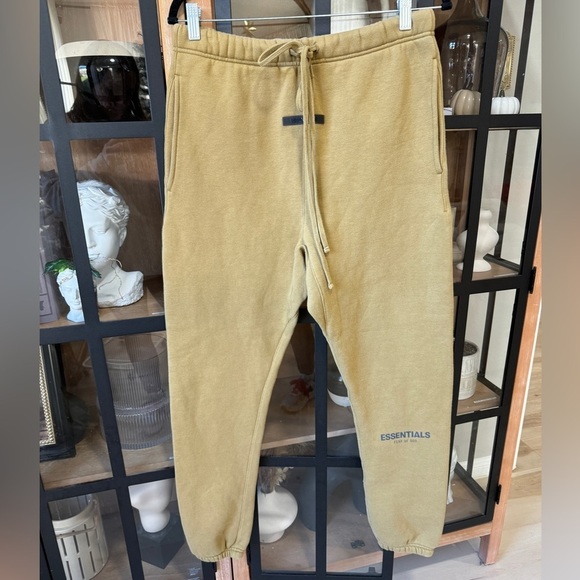 Essentials Fear of God Amber sweatpants joggers khaki pockets fleece unisex - Picture 6 of 8